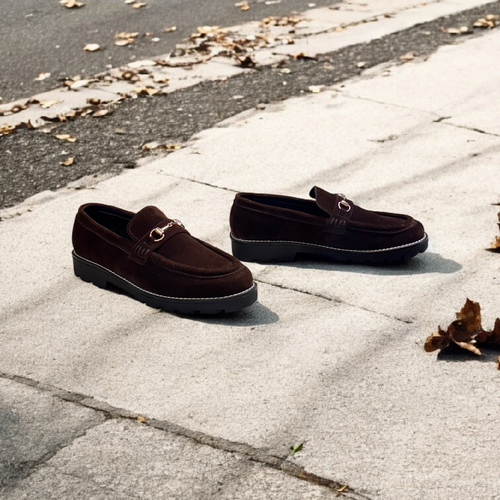 Classic Brown Suede Loafers