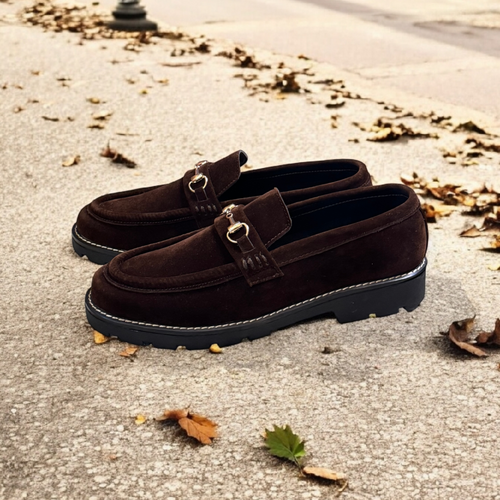 Classic Brown Suede Loafers