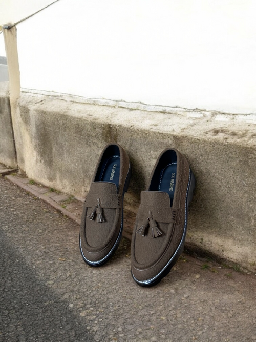 Brown Suede Loafers