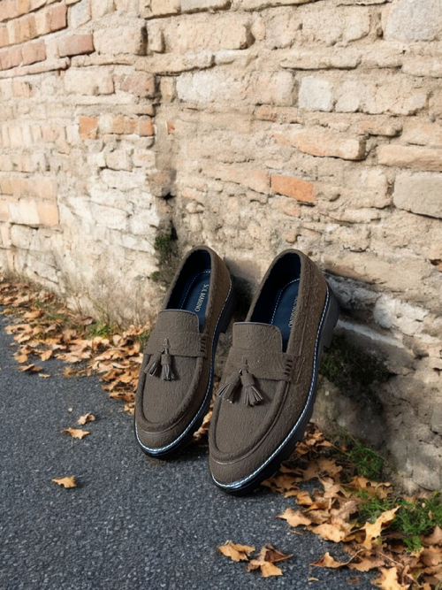 Brown Suede Loafers
